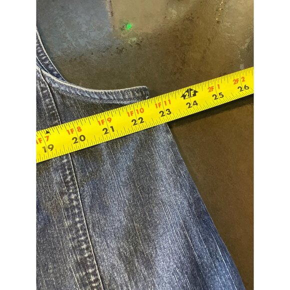 Alfred Dunner Embroidered Denim Full Zip Sleeveless Vest Sz 16W - Picture 7 of 9